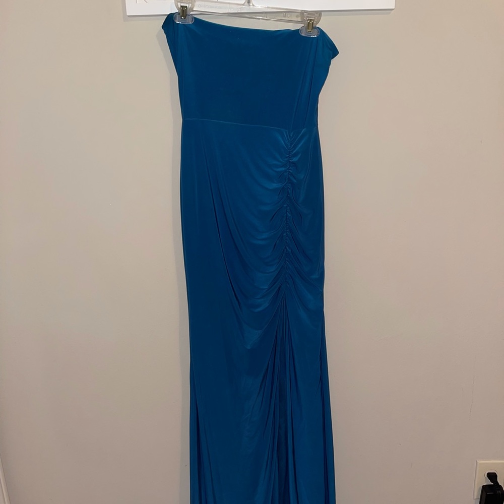 Teal prom dress